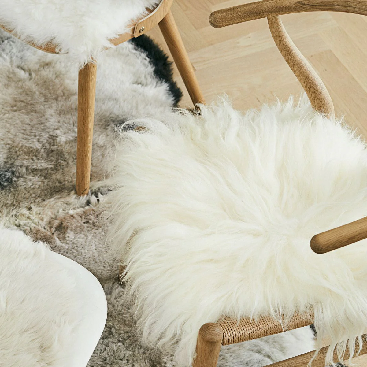 Long Wool Sheepskin Seat Cover | 40x40 cm - Image 3
