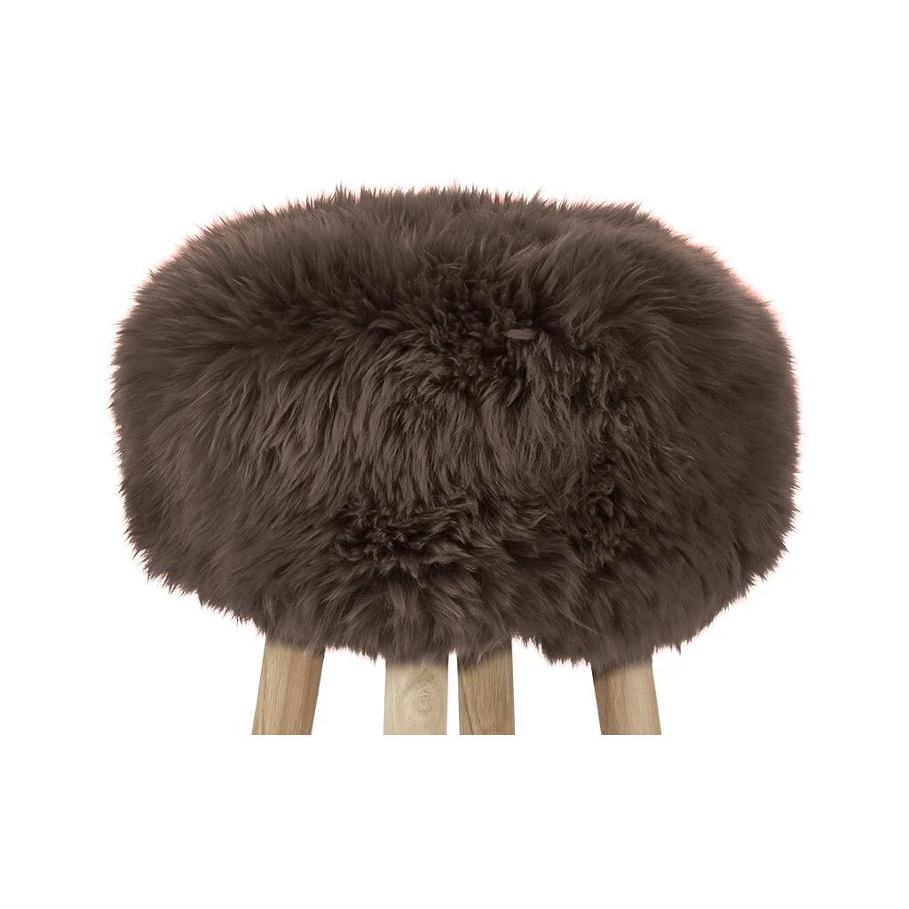Long Wool Stool Cover | Ø35xH17 cm - Image 10
