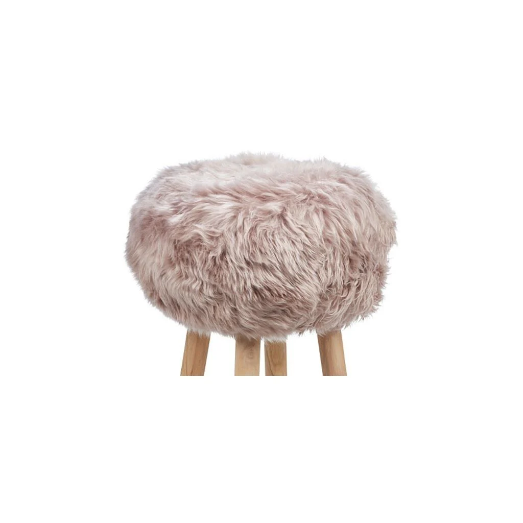 Long Wool Stool Cover | Ø35xH17 cm - Image 3