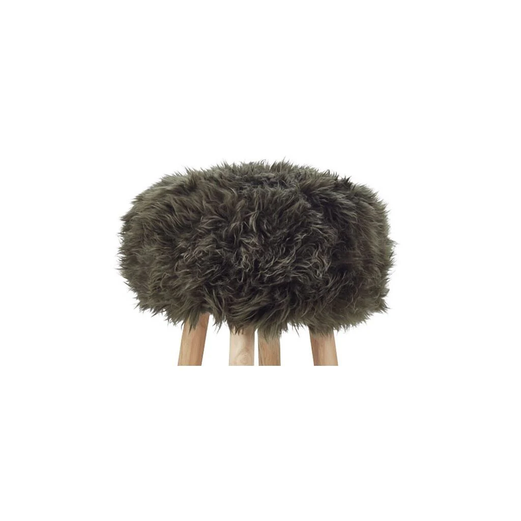 Long Wool Stool Cover | Ø35xH17 cm - Image 4