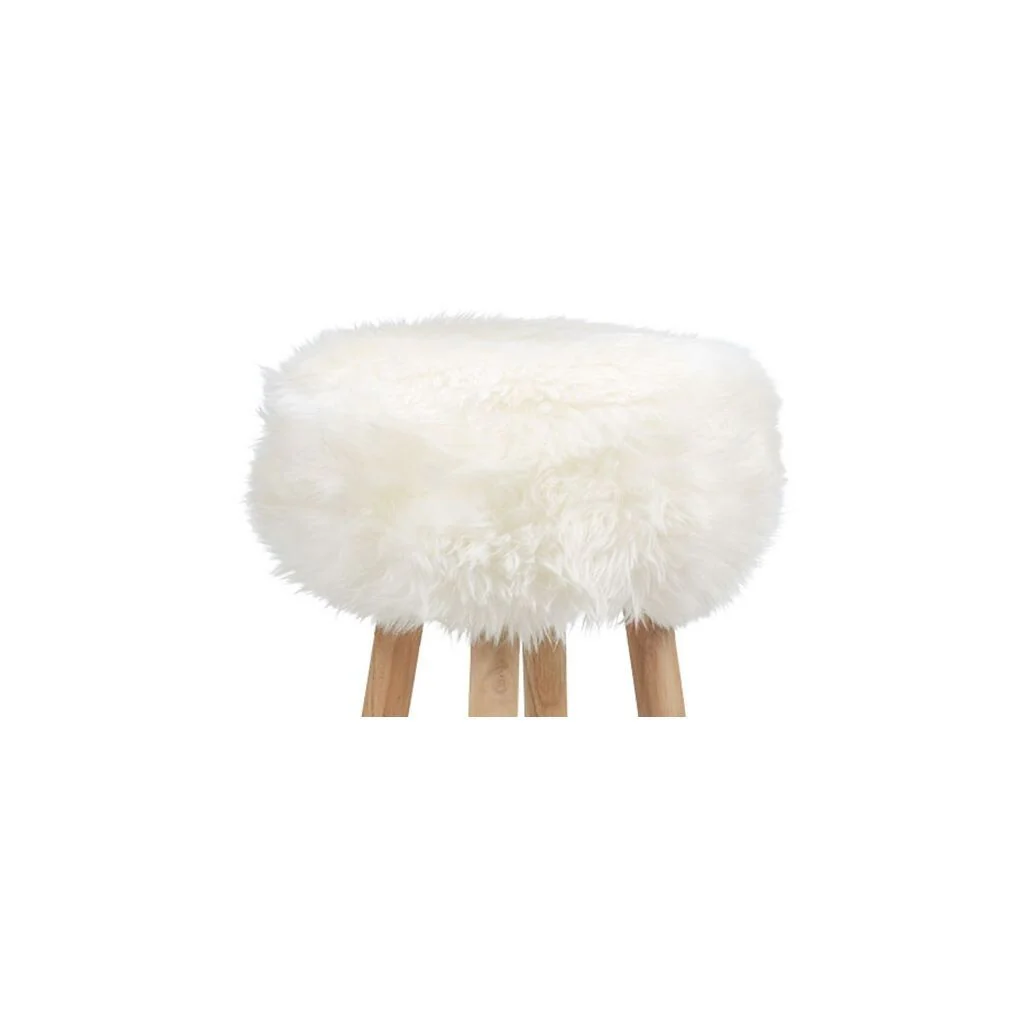 Long Wool Stool Cover | Ø35xH17 cm - Image 5