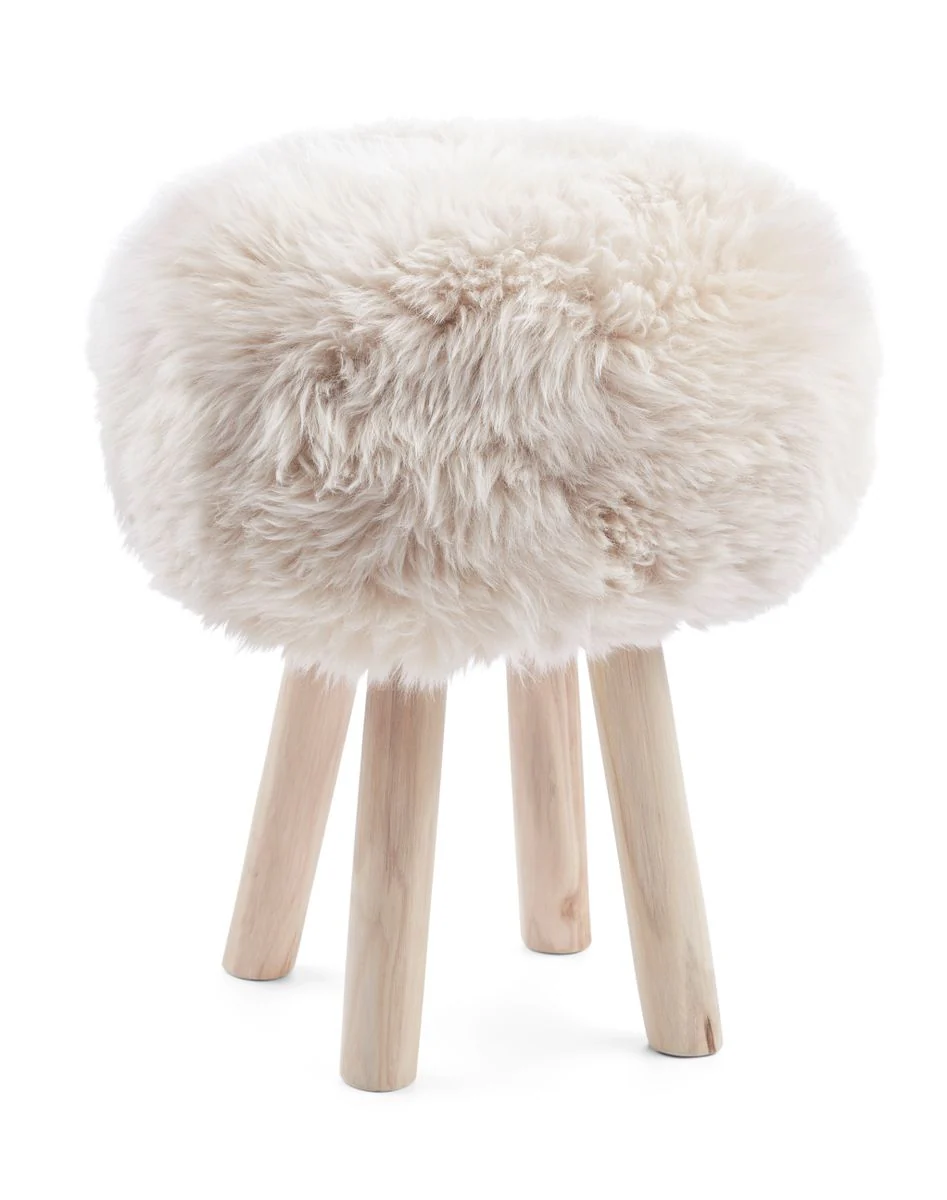 Long Wool Stool Cover | Ø35xH17 cm - Image 7
