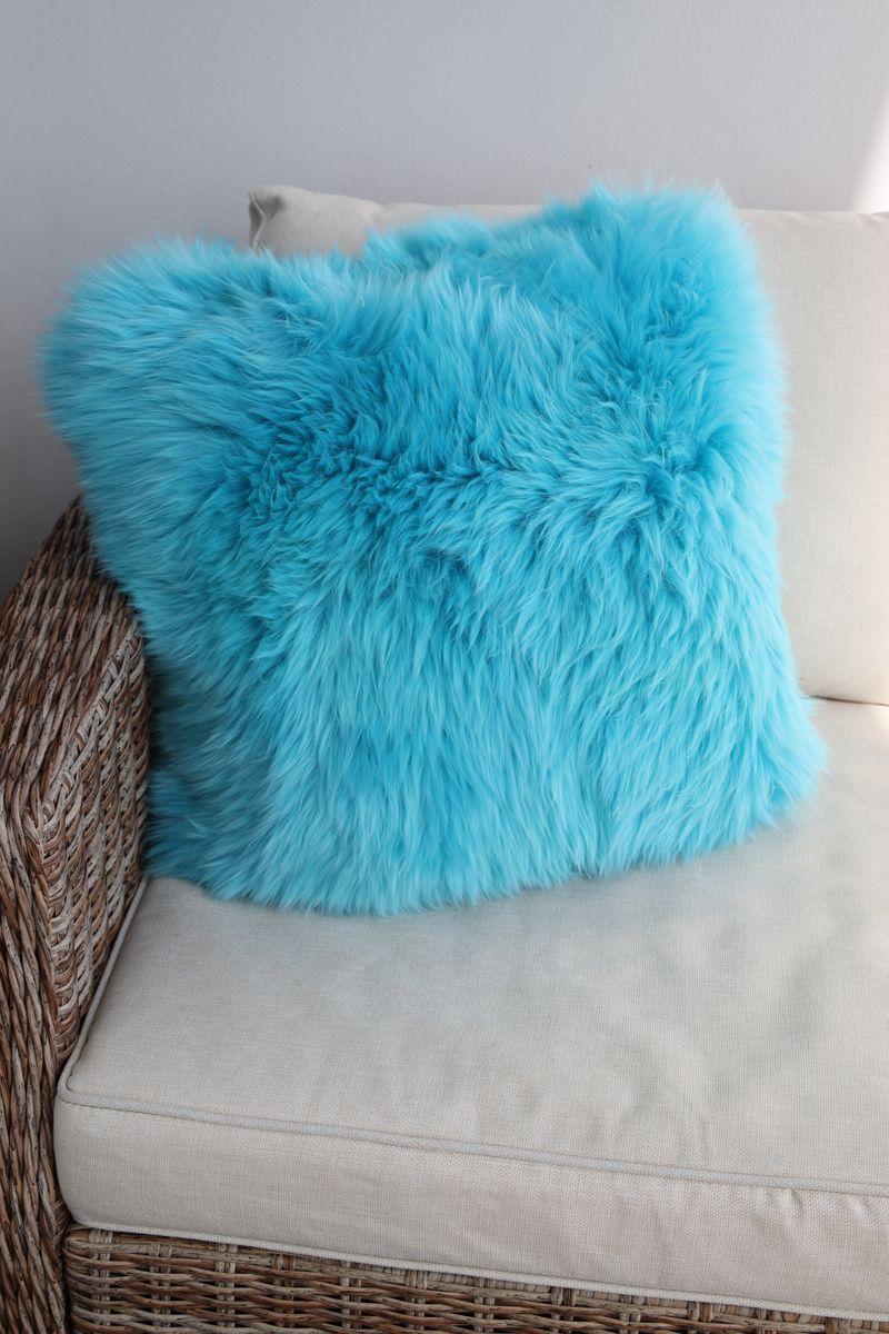 Long-Wool Sheepskin Cushion | Doublesided | New Zealand | 45x45 cm - Image 12