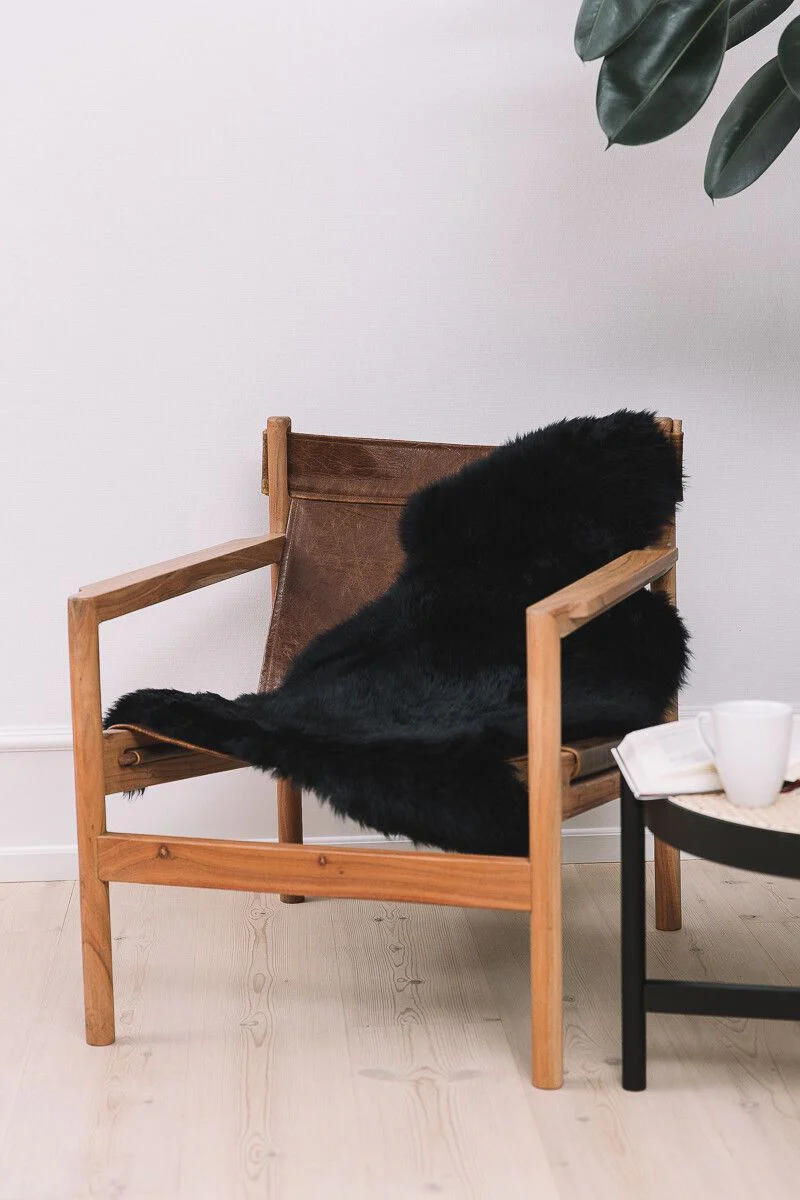 Black Merino Sheepskin | New Zealand | approx. 90x60 cm - Image 3