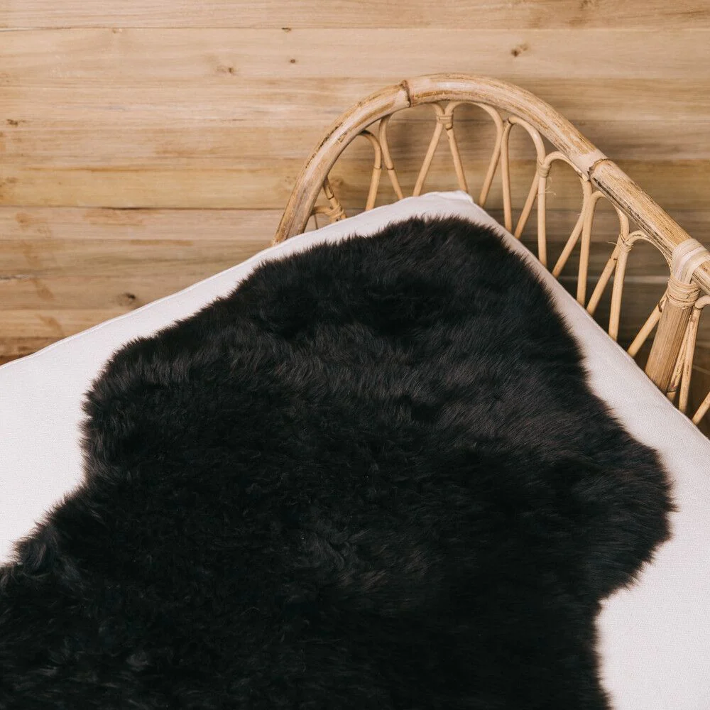 Black Merino Sheepskin | New Zealand | approx. 90x60 cm - Image 4