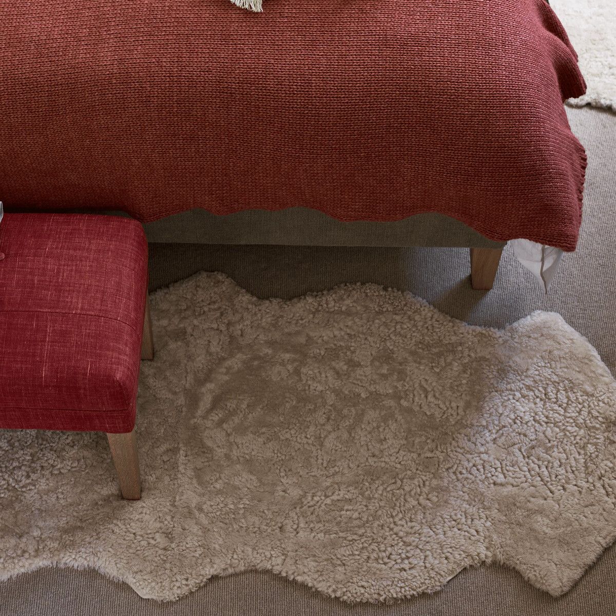 Double Sheepskin Rug | New Zealand | Short Wool curly | 170x60 cm - Image 5